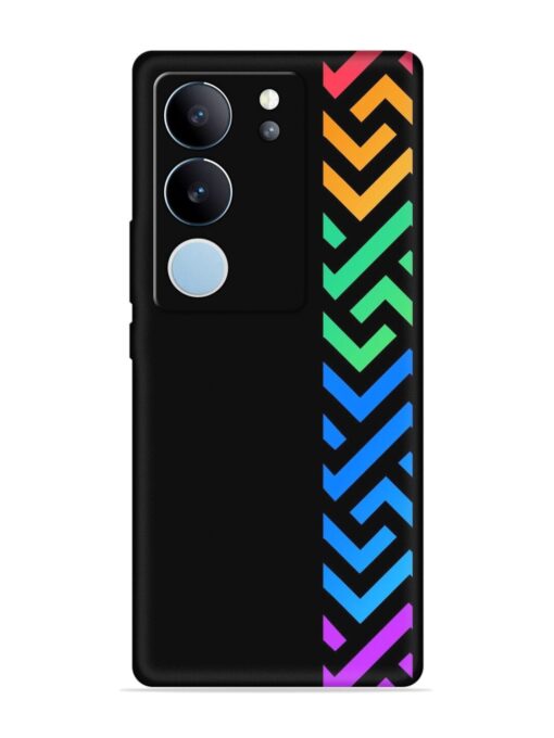 Colorshape Stripes Embossed Soft Silicone Case for Vivo V29 (5G)