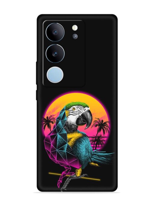 Rad Parrot Embossed Soft Silicone Case for Vivo V29 (5G) Zapvi