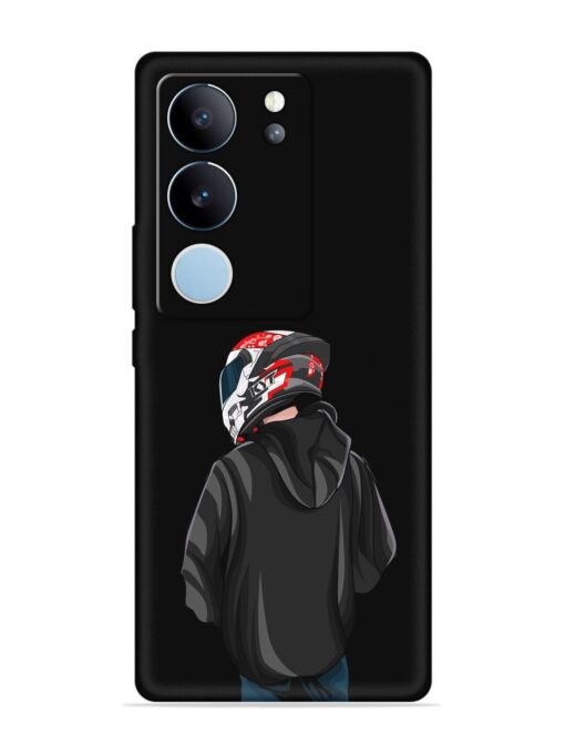 Motorcycle Rider Embossed Soft Silicone Case for Vivo V29 (5G) Zapvi