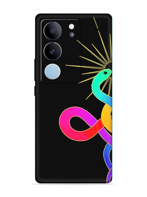 Art Geometric Abstraction Embossed Soft Silicone Case for Vivo V29 (5G)