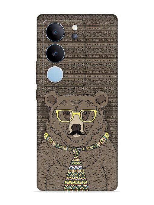 Grizzly Bear Embossed Soft Silicone Case for Vivo V29 (5G)