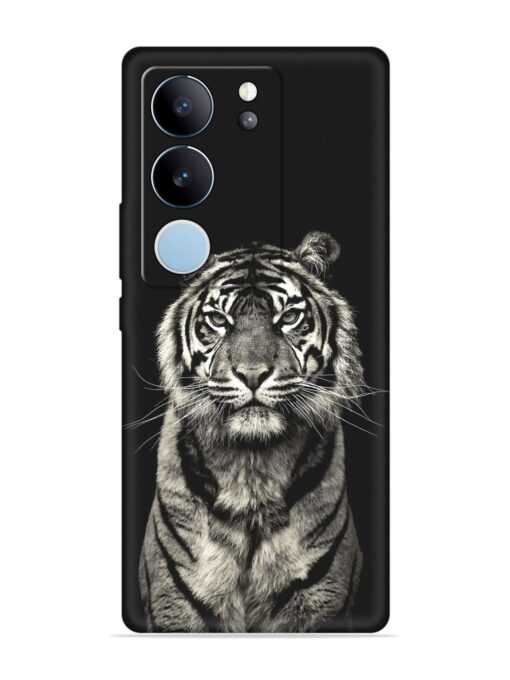 Tiger Art Embossed Soft Silicone Case for Vivo V29 (5G) Zapvi