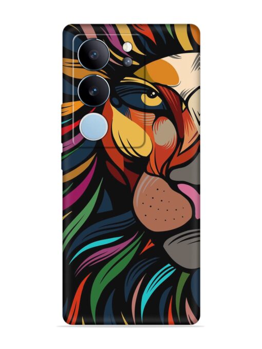 Trippy Lion Art Embossed Soft Silicone Case for Vivo V29 (5G) Zapvi