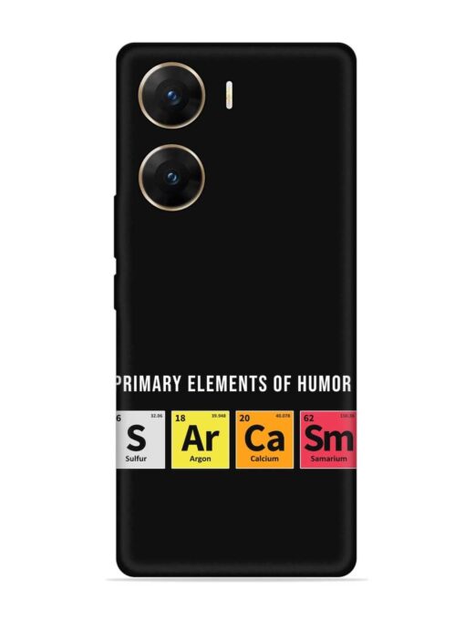 Primary Elements Humor Embossed Soft Silicone Case for Vivo V29E (5G) Zapvi