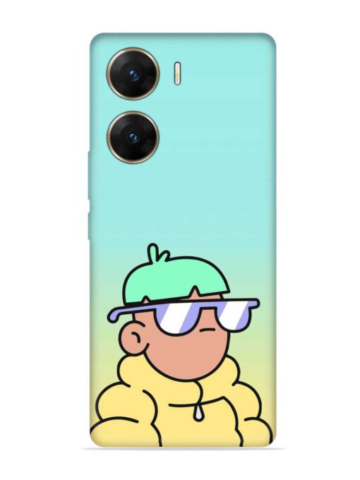 Doodles Cool Character Embossed Soft Silicone Case for Vivo V29E (5G) Zapvi