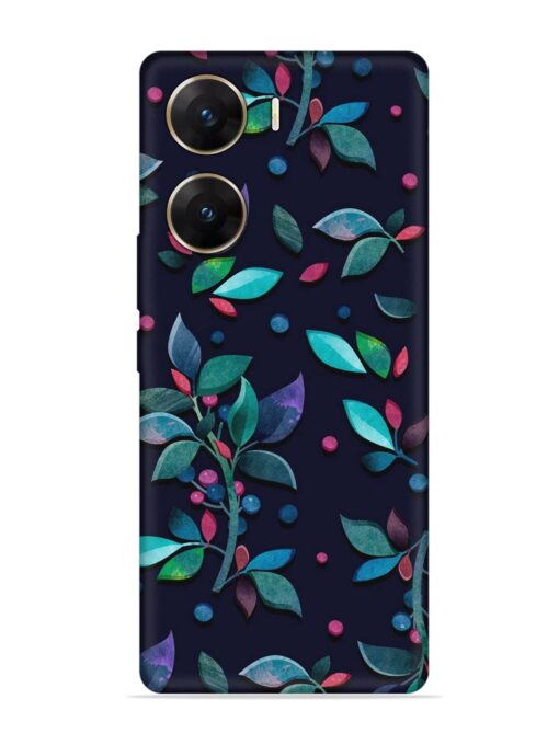 Decorative Watercolor Flower Embossed Soft Silicone Case for Vivo V29E (5G) Zapvi