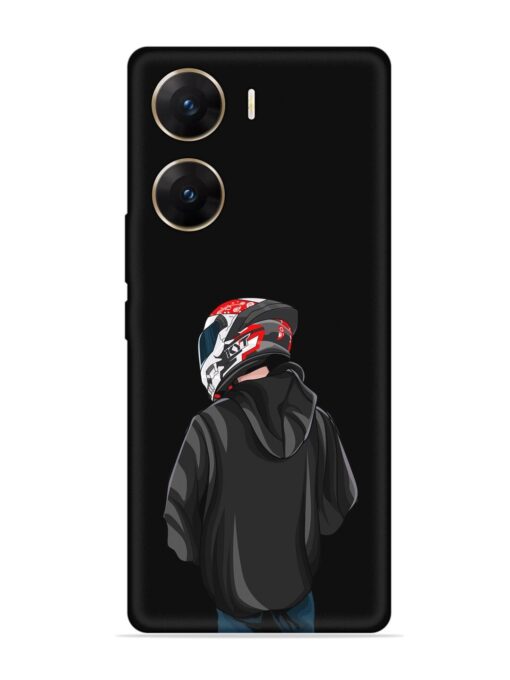 Motorcycle Rider Embossed Soft Silicone Case for Vivo V29E (5G) Zapvi