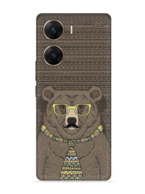 Grizzly Bear Embossed Soft Silicone Case for Vivo V29E (5G) Zapvi