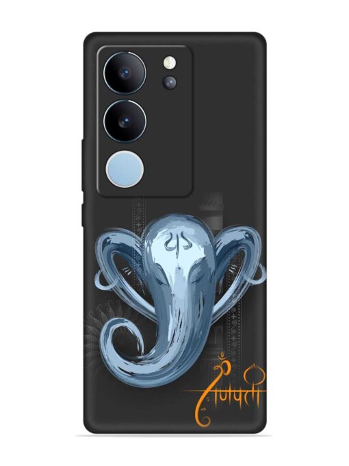 Illustration Lord Ganpati Embossed Soft Silicone Case for Vivo V29 Pro (5G)