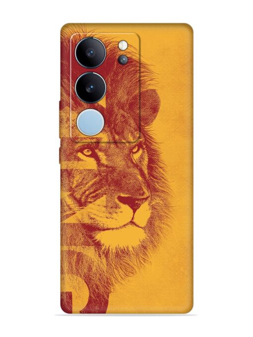 Gold Lion Crown Art Embossed Soft Silicone Case for Vivo V29 Pro (5G)