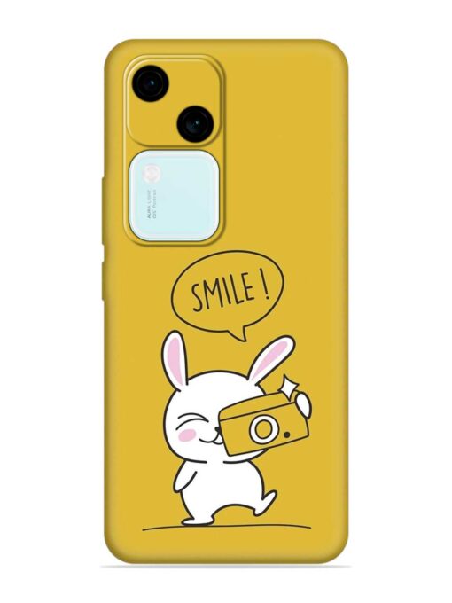 Hey Smile Please Embossed Soft Silicone Case for Vivo V30 (5G) Zapvi