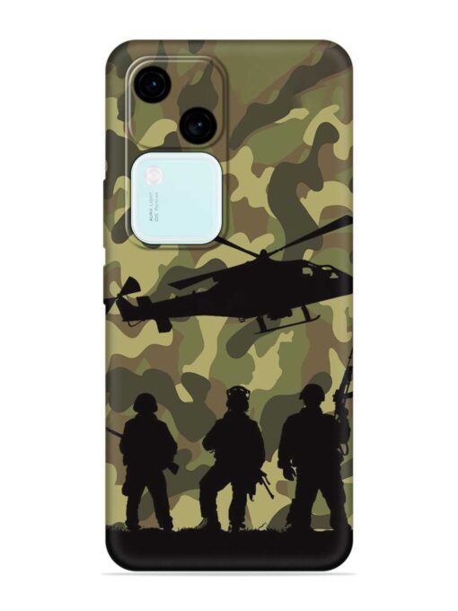 Army Heros Embossed Soft Silicone Case for Vivo V30 (5G) Zapvi