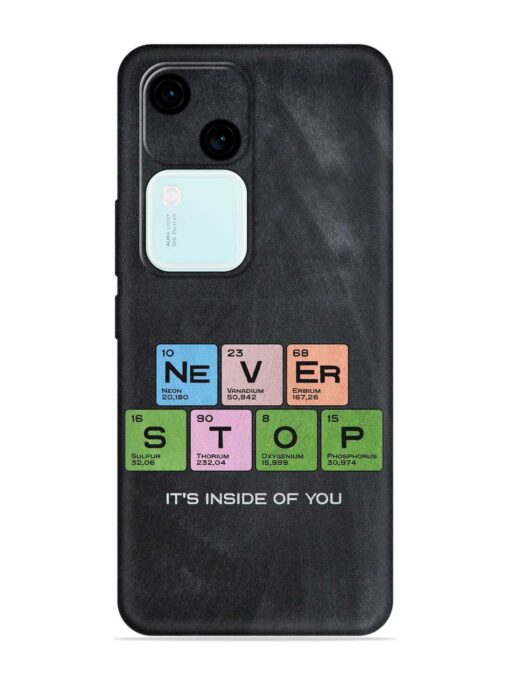 Never Stop It'S Inside Of You Embossed Soft Silicone Case for Vivo V30 (5G)