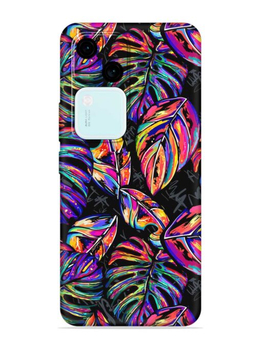 Tropical Seamless Vector Embossed Soft Silicone Case for Vivo V30 (5G)