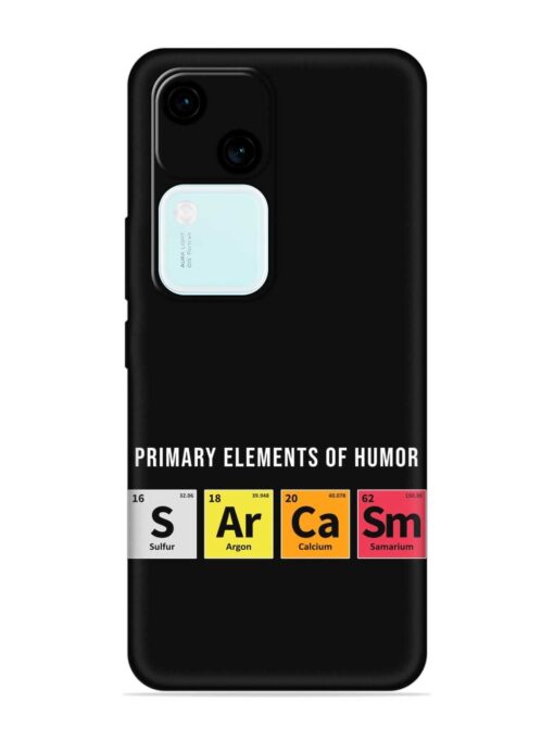 Primary Elements Humor Embossed Soft Silicone Case for Vivo V30 (5G) Zapvi