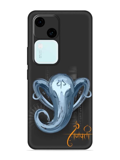 Illustration Lord Ganpati Embossed Soft Silicone Case for Vivo V30 (5G) Zapvi