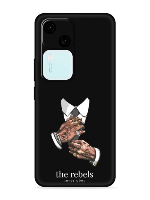 Rebels Slogan Man Embossed Soft Silicone Case for Vivo V30 (5G) Zapvi