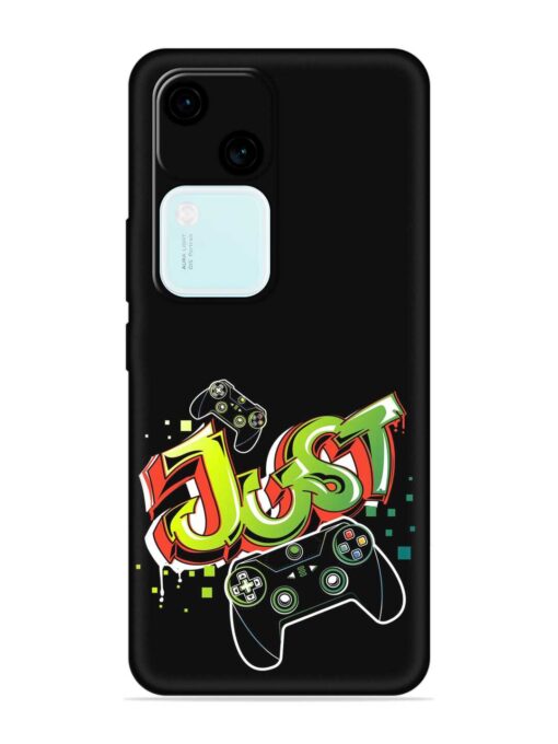 Graffiti Gamepad Illustration Embossed Soft Silicone Case for Vivo V30 (5G)