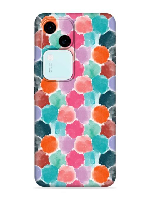 Colorful Seamless Pattern Embossed Soft Silicone Case for Vivo V30 (5G) Zapvi