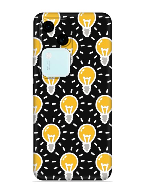 Light Bulb Seamless Embossed Soft Silicone Case for Vivo V30 (5G) Zapvi