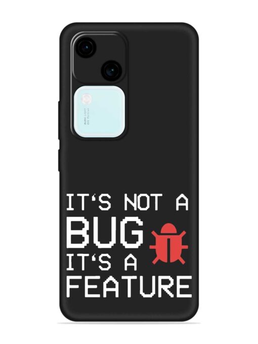 Not Bug Feature Embossed Soft Silicone Case for Vivo V30 (5G)