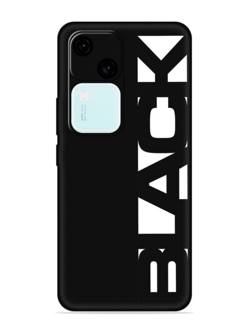 Black Typo Embossed Soft Silicone Case for Vivo V30 (5G)