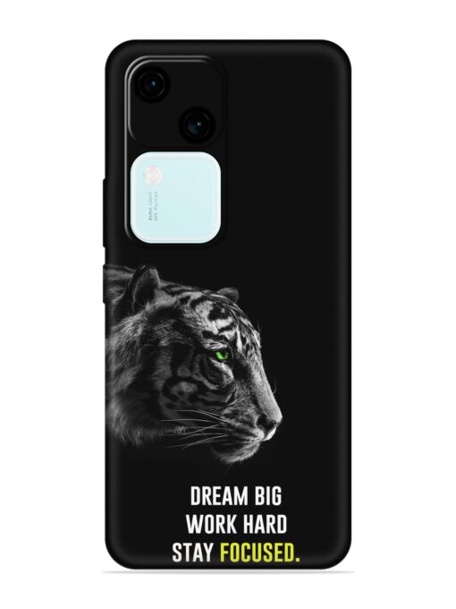 Dream Big Work Hard Embossed Soft Silicone Case for Vivo V30 (5G) Zapvi