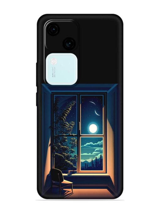 Night View At Window Embossed Soft Silicone Case for Vivo V30 (5G)