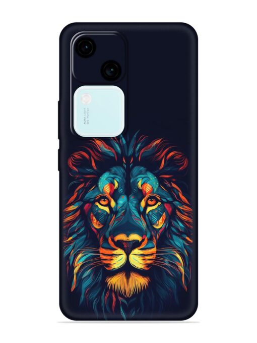 Colorful Lion Embossed Soft Silicone Case for Vivo V30 (5G) Zapvi