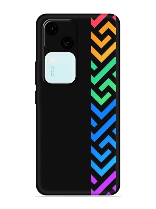 Colorshape Stripes Embossed Soft Silicone Case for Vivo V30 (5G) Zapvi