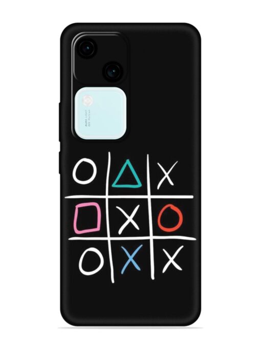 Super Neon Tic-Tac-Toe Embossed Soft Silicone Case for Vivo V30 (5G)