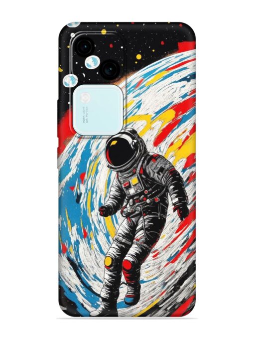 Astronaut Art Embossed Soft Silicone Case for Vivo V30 (5G)