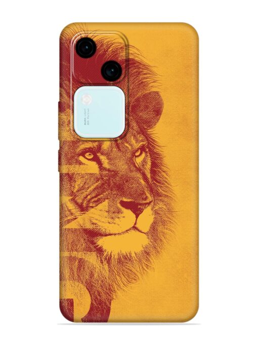 Gold Lion Crown Art Embossed Soft Silicone Case for Vivo V30 (5G) Zapvi