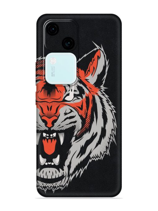 Tiger Aggression Embossed Soft Silicone Case for Vivo V30 (5G) Zapvi