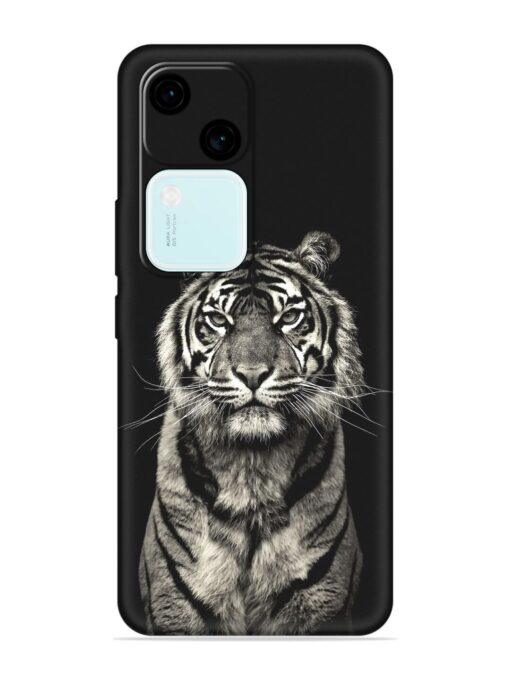 Tiger Art Embossed Soft Silicone Case for Vivo V30 (5G) Zapvi