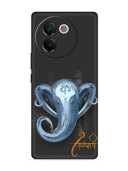 Illustration Lord Ganpati Embossed Soft Silicone Case for Vivo V30E (5G) Zapvi