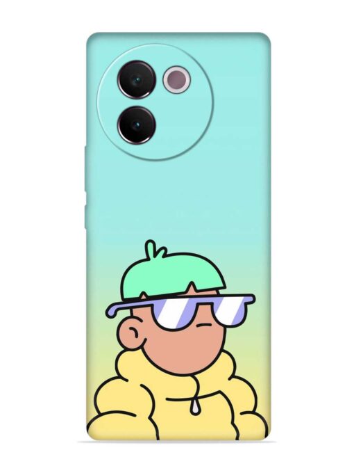 Doodles Cool Character Embossed Soft Silicone Case for Vivo V30E (5G) Zapvi