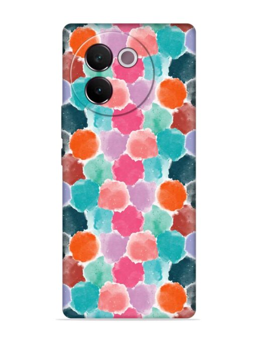 Colorful Seamless Pattern Embossed Soft Silicone Case for Vivo V30E (5G)