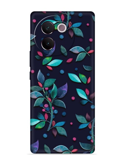 Decorative Watercolor Flower Embossed Soft Silicone Case for Vivo V30E (5G) Zapvi