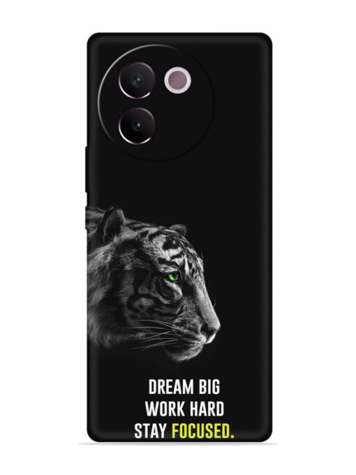 Dream Big Work Hard Embossed Soft Silicone Case for Vivo V30E (5G) Zapvi