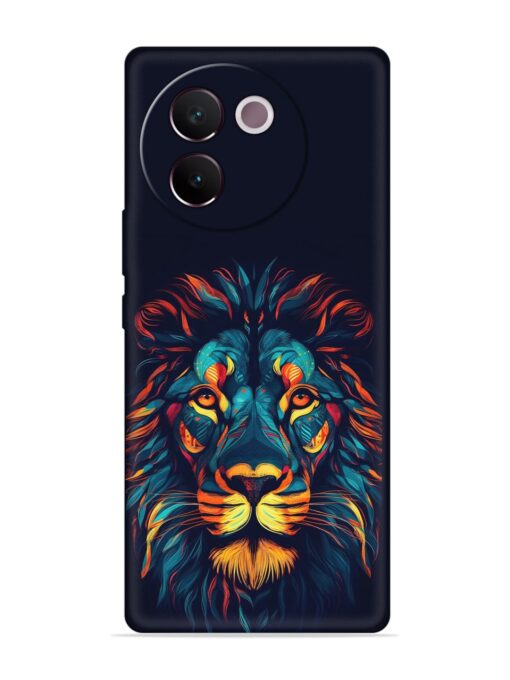 Colorful Lion Embossed Soft Silicone Case for Vivo V30E (5G) Zapvi