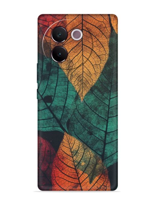 Leaves Artwork Embossed Soft Silicone Case for Vivo V30E (5G) Zapvi