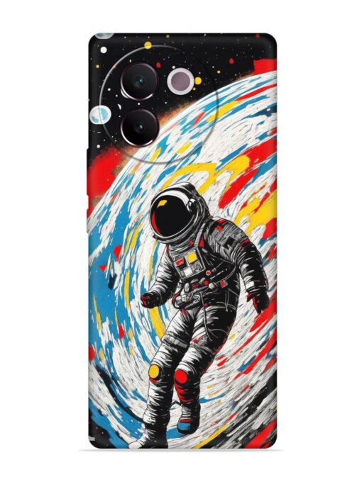 Astronaut Art Embossed Soft Silicone Case for Vivo V30E (5G) Zapvi