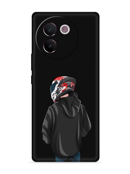 Motorcycle Rider Embossed Soft Silicone Case for Vivo V30E (5G) Zapvi