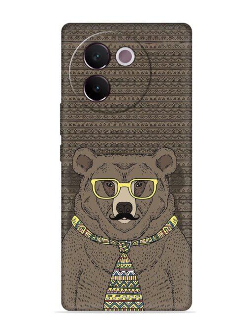 Grizzly Bear Embossed Soft Silicone Case for Vivo V30E (5G)