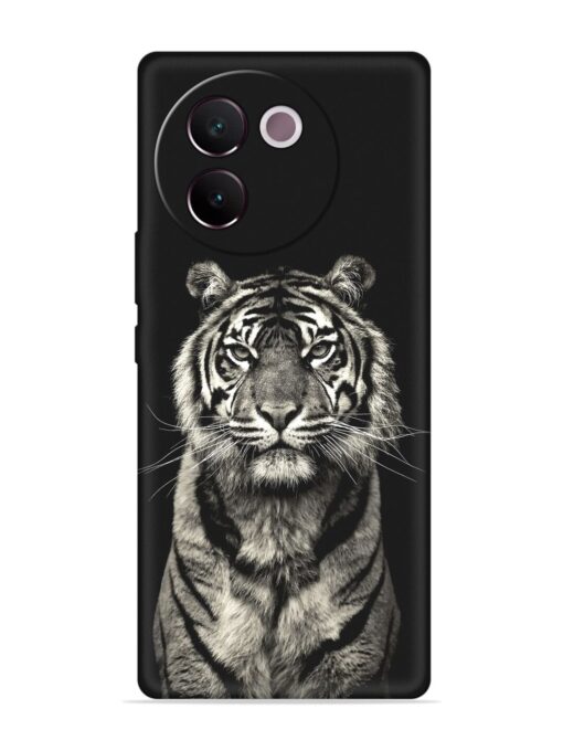 Tiger Art Embossed Soft Silicone Case for Vivo V30E (5G) Zapvi