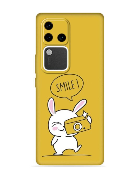 Hey Smile Please Embossed Soft Silicone Case for Vivo V30 Pro (5G) Zapvi