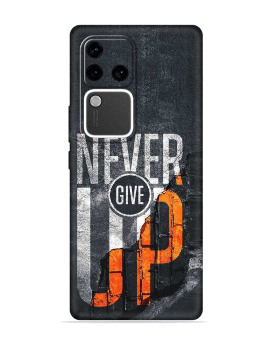 Never Give Up Embossed Soft Silicone Case for Vivo V30 Pro (5G)