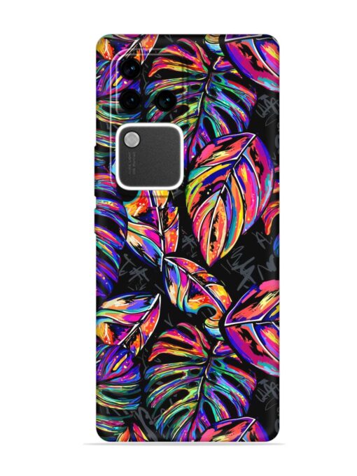 Tropical Seamless Vector Embossed Soft Silicone Case for Vivo V30 Pro (5G)