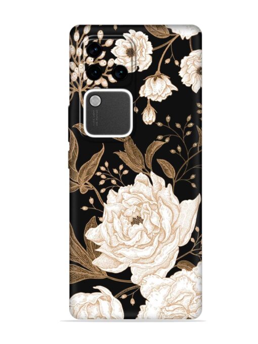 Peonies Roses Floral Embossed Soft Silicone Case for Vivo V30 Pro (5G) Zapvi